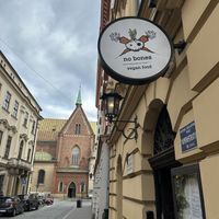 Entrance  at no bones in Krakow