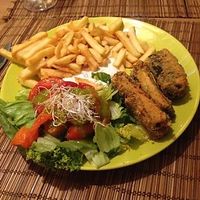 Vegan main course  at no bones in Krakow