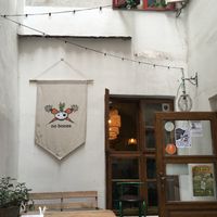 The inner courtyard  at no bones in Krakow