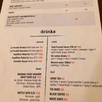 Menu at no bones in Krakow