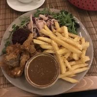 Breaded mushrooms  at no bones in Krakow