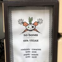 Sign at no bones in Krakow