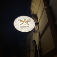 Love the sign!  at no bones in Krakow