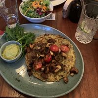 Rösti with herbs and mushrooms  at Kartoffelhaus in Freiburg