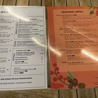 Menus  at Tajfun in Wroclaw