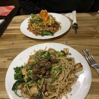 Peanut noodles and pepper noodles   at Tajfun in Wroclaw