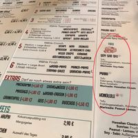 menue  at Kahuna Poke Bros in Frankfurt