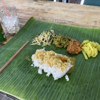 My meal. It came also with naan bread and side soup    at Sri Latha Curry House in Kota Kinabalu