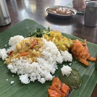 The veg plate!!!  at Sri Latha Curry House in Kota Kinabalu