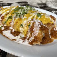 Smothered burrito  at Maybe Later in Siem Reap