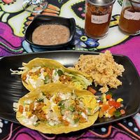 2 vegan tacos with OmniMeat, $7  at Maybe Later in Siem Reap