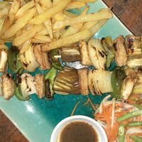 Tofu skewer bbq, the best thing on the menu!  at Robinson Bungalows in Sihanoukville