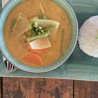 Khmer curry  at Robinson Bungalows in Sihanoukville