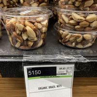 Organic Brazil nuts in the bulk section at Rainbow Grocery in San Francisco