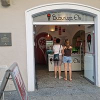 Outside at Buburuza Eis in Steyr