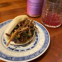Five mushroom bao bun  at Bao in Victoria