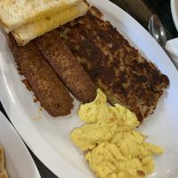 Vegan Breakfast Plate with spicy Beyond sausages  at Cafe Soleil in El Sobrante