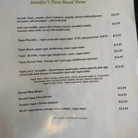 Vegan Menu at Cafe Soleil in El Sobrante