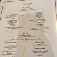 The menu at Cafe Soleil in El Sobrante