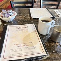 diner coffee with oat milk on the side  at Cafe Soleil in El Sobrante