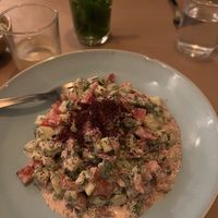 Middle eastern vegetable salad  at Yallah in Lisbon