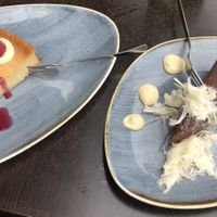 Cheese Cake and Chocolate Tart (highly recommend)   at Kuli Alma in Frankfurt