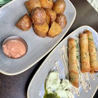 Gebackene Kartoffeln & Beyond Meat Zigarren  at Kuli Alma in Frankfurt