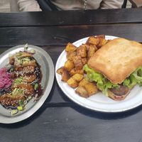 Dumplings + chorri at Shipibo Bistro Amazonico in Ramos Mejia