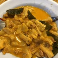 red curry with pineapple  at Guan Im in Mukdahan