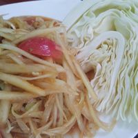 Som tam. (Thai salad) at Guan Im in Mukdahan