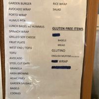 Vegan items  at Brewhaha in North Adams