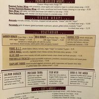 Menu at Brewhaha in North Adams