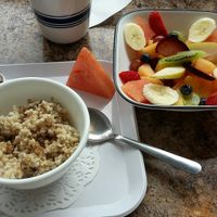 Oats and fruit at Brewhaha in North Adams