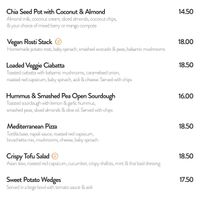Coffee Club vegan menu at The Coffee Club in Mt Roskill