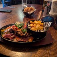 Sizzling vegan BBQ 'ribs' with diced potatoes at The Norton in Sheffield