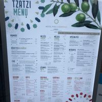 Menu   at Tzatzi in Strasbourg