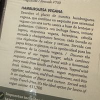 Vegan option on menu  at Orchid Coffee & Restaurant in Monteverde