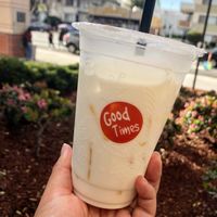 Coconut milk tea at Banh Mi Oven in San Jose