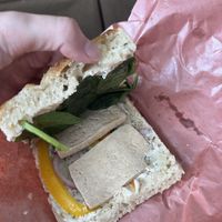 Inside sandwich   at Eadha Bakery Worker Co-op in Winnipeg