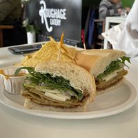 Apple brie sandwich  at Roughage Eatery in Winnipeg