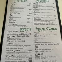 Menu  at Roughage Eatery in Winnipeg