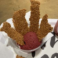 beetroot hummus  at Maisie Café - Galeries Lafayette in Paris