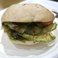 Focaccia w/avocado at Maisie Café - Galeries Lafayette in Paris