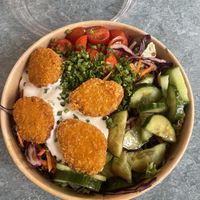 Nugget salad  at Swing Kitchen - Schwedenplatz in Vienna