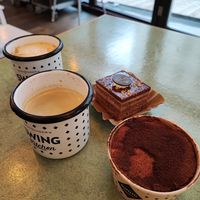 Tiramisu and cake at Swing Kitchen - Schwedenplatz in Vienna