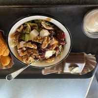 nuggets, feta salad, and choc slice  at Swing Kitchen - Schwedenplatz in Vienna
