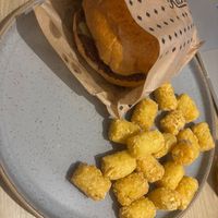 Cheezeburger and Tater Tots at Swing Kitchen - Schwedenplatz in Vienna