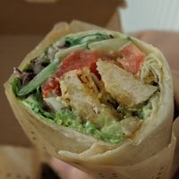 Schnitzel wrap, so good! at Swing Kitchen - Schwedenplatz in Vienna