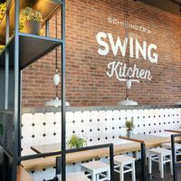 Interior of the restaurant at Swing Kitchen - Schwedenplatz in Vienna