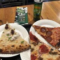 Left to right: white, haymaker, pepperoni   at 20th Street Pizza in Philadelphia